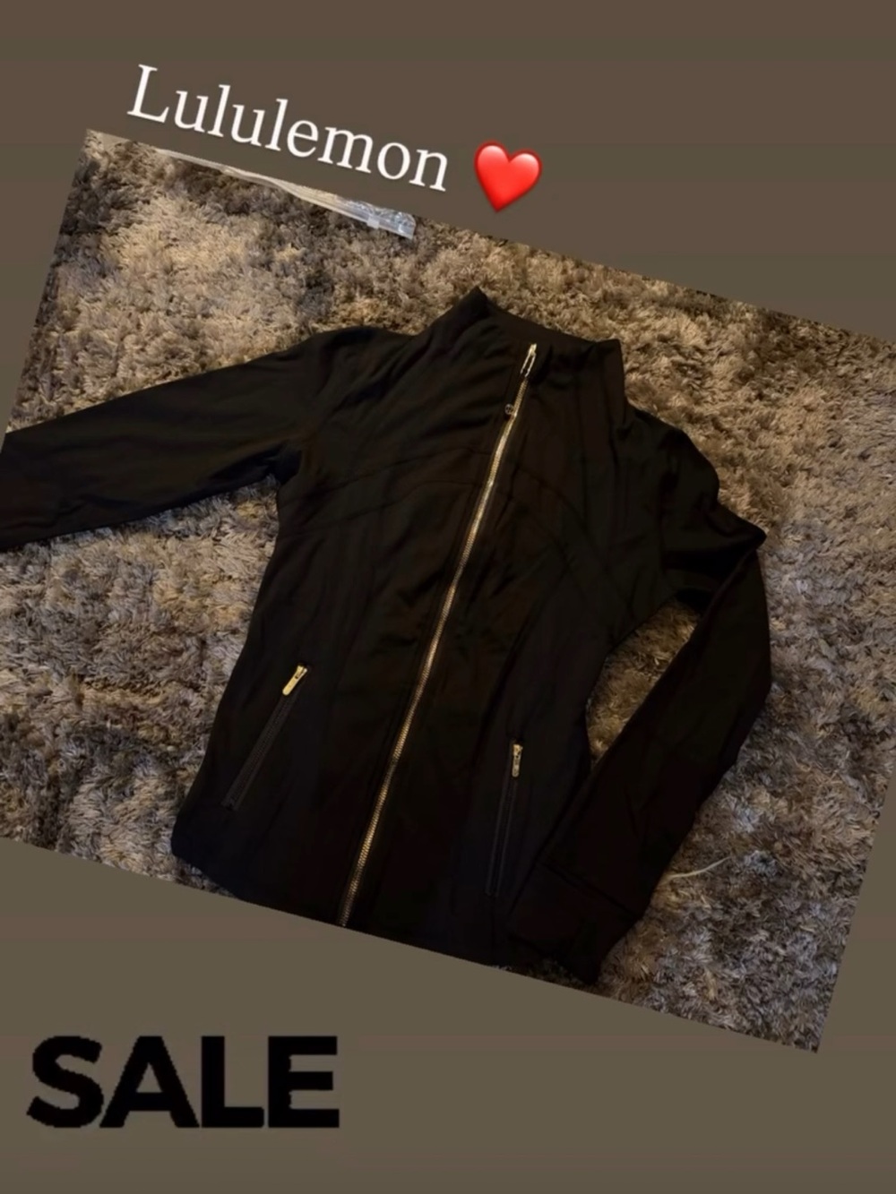 lululemon athletica Men's Black Full-Zip Performance Jacket
